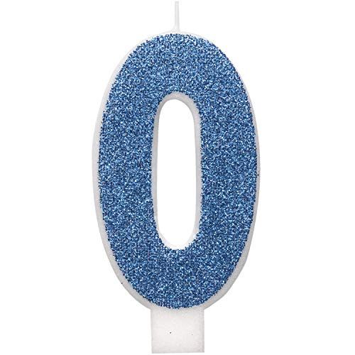 Age 0 Blue Unique Party 84260 Candle