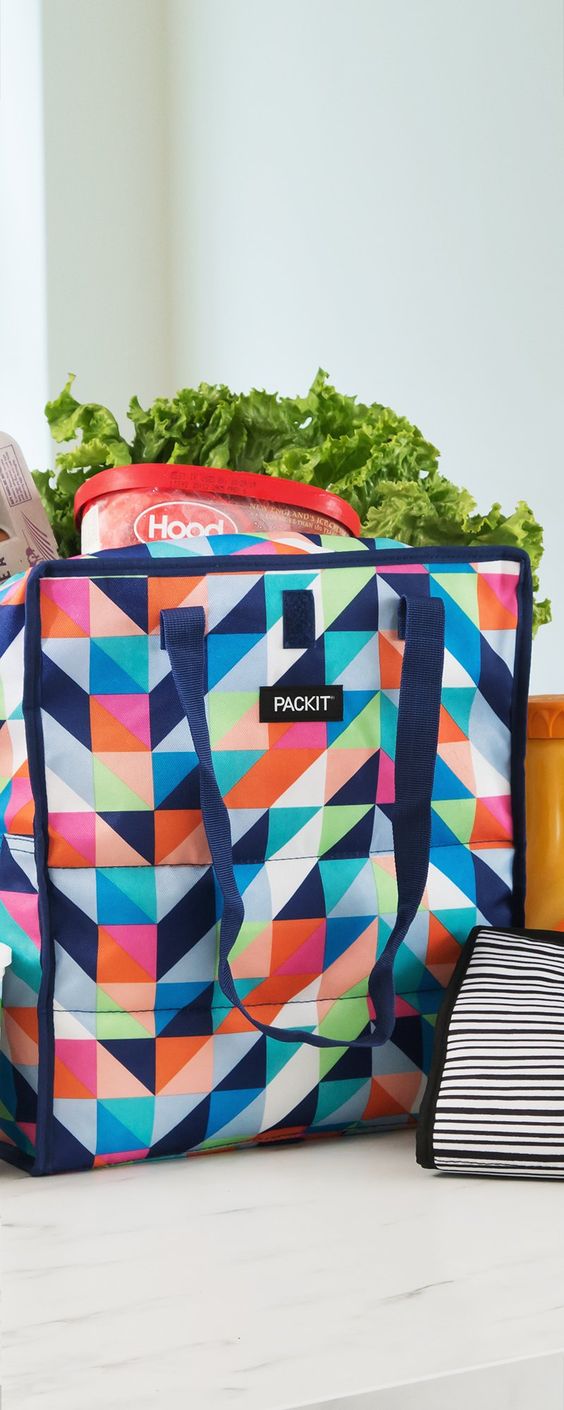 Fresh groceries, lunches, and drinks stay perfectly chilled PACKiT Freezable Backpack