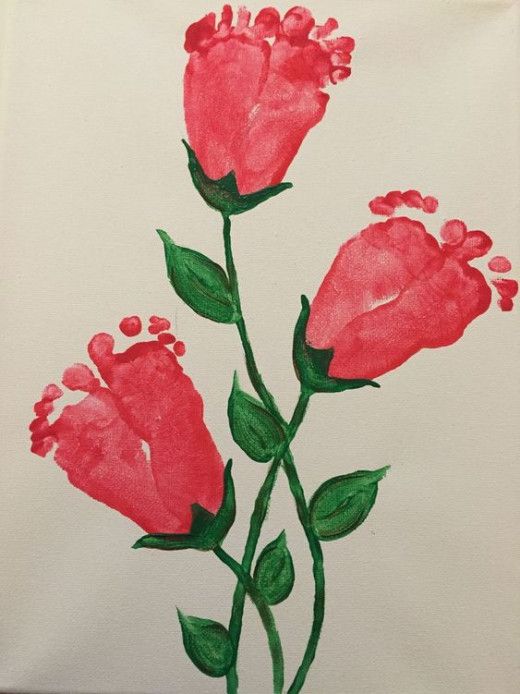 60+ super Cute Foot Print Mothers Day Crafts that Kids will adore making
