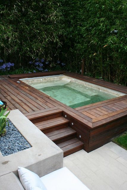 Lovely Hot Tub Space Garden Designs Pool Hot Tub Designs, Outdoor Spa Design Ideas