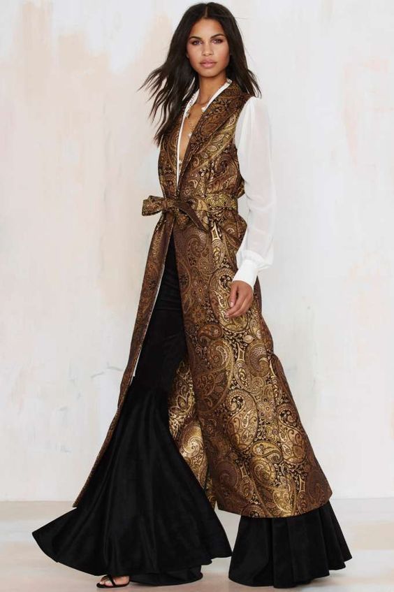 Nasty Gal Go for Baroque Maxi Vest - Sale: Newly Added | Sale: 30% Off | Vests | Jackets + Coats