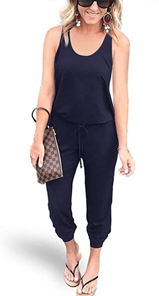 REORIA Women Casual Long Sleeve Off Shoulder Loose Long Romper Harem Jumpsuits