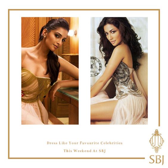 Is it wardrobe envy when you look at the fashion-forward Sonam Kapoor and the stunning Chitrangda? SBJ presents a chance to join this constellation of stars that shine in their Khushali Kumar couture. Don’t miss an exclusive preview of Khushali Kumar’s collection this weekend.