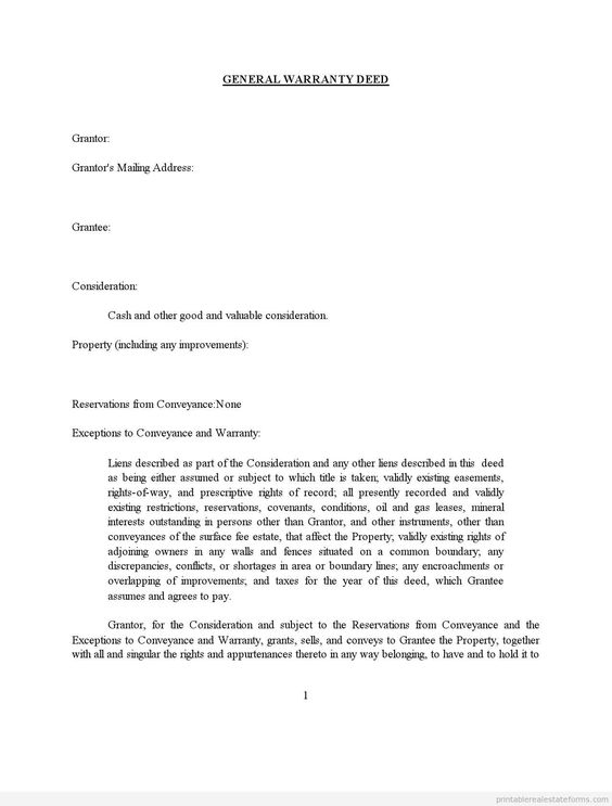 Sample Printable general warranty deed Form Latest Sample Real - warranty deed form template Sample Printable general warranty deed Form Latest Sample Real - warranty deed form template