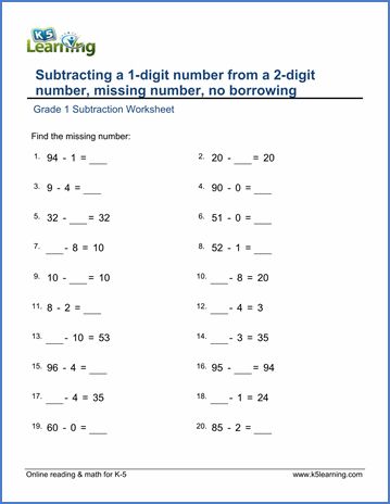 Subtraction Math Worksheets Grade 1 In 2020 Subtraction Worksheets First Grade Math Worksheets Math Worksheets