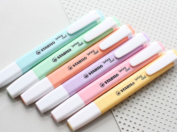 Stabilo Swing Cool Pastel Highlighter Highlight Pen Marker 6 Color Set#Pastel#Highlighter#Cool