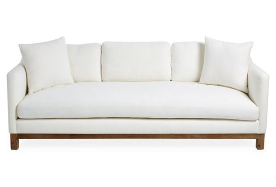 Erin Featherstone Cara 90" Sofa, White Linen from OKL!