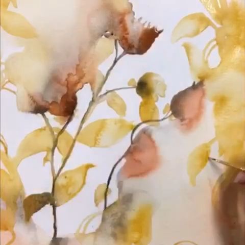 Aquarelle Lac De Montagne Dans L Humide Aquarelle Peinture Et