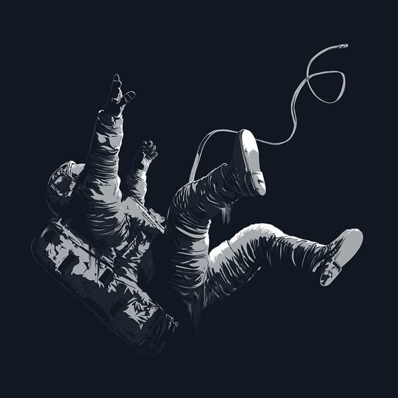 Death By Black Hole / Freefall Astronaut Illustration on Behance
