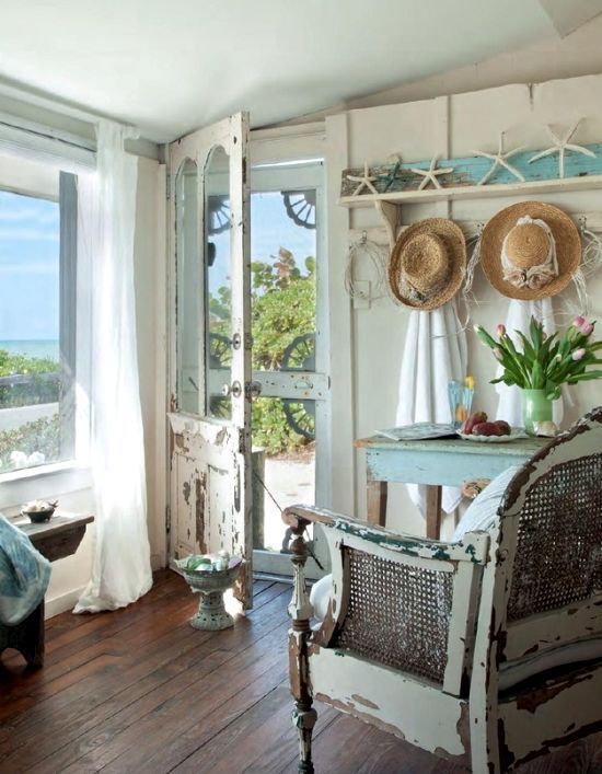 Shabby Chic Beach Cottage On Casey Key Florida Sala De Estar Shabby Chic Beach Cottage On Casey Key