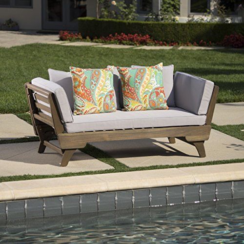 Othello Outdoor Grey Finished Acacia Wood Daybed With Light Water Resistant Cushions S Patioch Gray Patio Furniture Teak - Halloran Patio Chair With Sunbrella Cushions Othello Outdoor Grey Finished Acacia Wood Daybed With Light Water Resistant Cushions S Patioch Gray Patio Furniture Teak - Halloran Patio Chair With Sunbrella Cushions