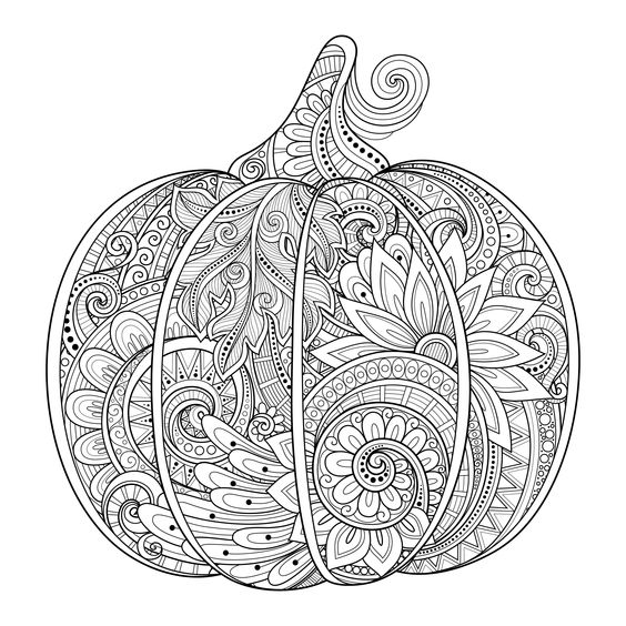 Incroyable Citrouille, Dans la galerie : Zentangle, Artiste : Irina Rivoruchko, Source : 123rf