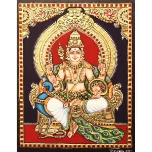 Lord Murugan Tanjore Paintings | Thanjavur Painting Murugan