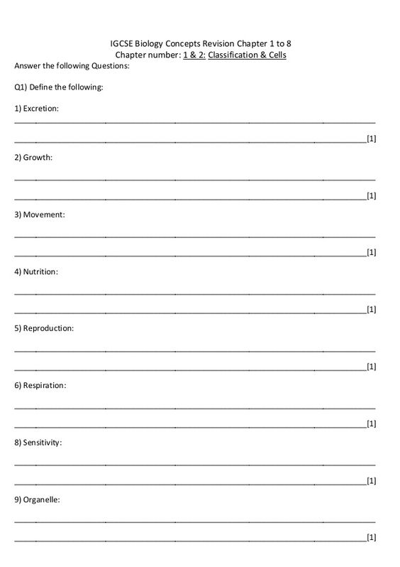 IGCSE Biology Revision Quiz - Organisms and Life Processes - free resume makers IGCSE Biology Revision Quiz - Organisms and Life Processes - free resume makers