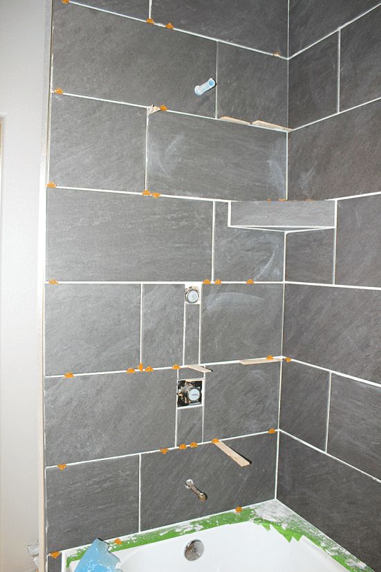 How To Tile A Shower Surround Diy Wall How To Tile A Shower Surround, How To Tile Around Pipes