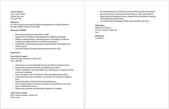 Guest Service Agent Resume resume sample Pinterest - community outreach resume Guest Service Agent Resume resume sample Pinterest - community outreach resume