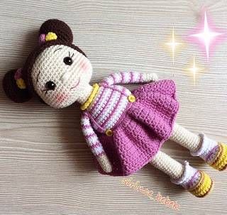 Muñecas Tejer patrón no 277 Para Muñeca anabell Bebé 1st or13//14ins Daisy puede