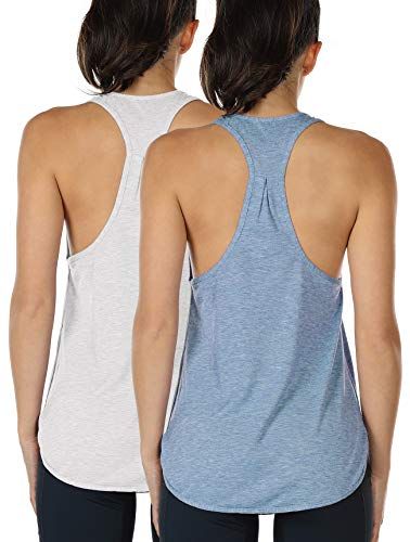 icyzone Débardeur de Sport Femme Dos Nageur Yoga Shirt sans Manches Running Fitness Tank Top