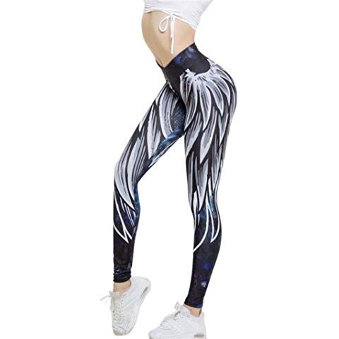 Trainingshose Hosen Elastische D/ünne Hosen Bleistifthosen Leggings Sport Fitness Workout Leggins Yogogo Damen 3//4 Yoga Leggings Hose Mittlere Taille Pants Sporthose