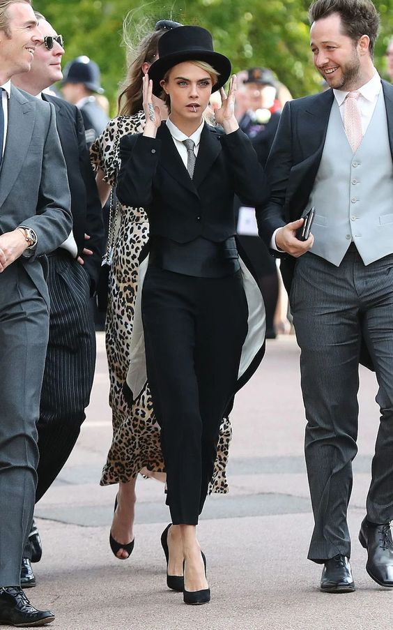 In praise of Cara Delevingne’s gender fluid morning suit at the wedding of Princess Eugenie