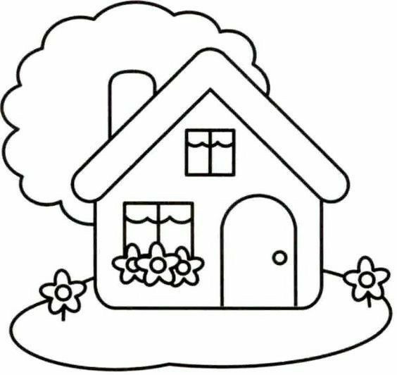 Dibujo De Casa Simple Con Chimenea Y Jardin Aprende A Como Dibujar Una Casa En Pocos Paso En 2020 Dibujos De Casas Infantiles Dibujo De Casa Plantillas Para Apliques