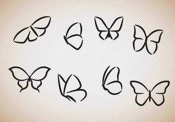 Butterfly Silhouette Free Vector Art - (7836 Free Downloads)