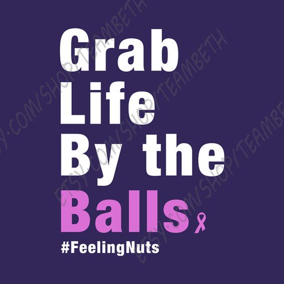 Testicular cancer awareness grab life by the balls by TeamBeth