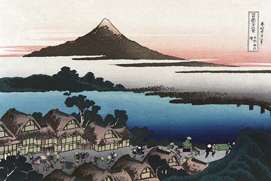 Dawn At Isawa In Kai Province By Katsushika Hokusai Art Print 9785872328117 Buyenlarge Japaneseprints Katsus Hokusai Paintings Hokusai Local Photography