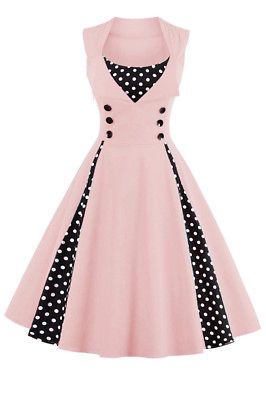 /'Rhianna/' Vintage Polka Dot Pin Up 1950/'s Rockabilly Swing Prom Dress