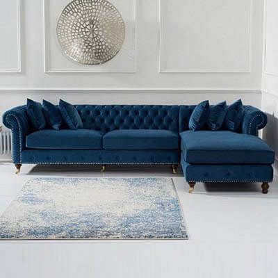 Crushed Velvet Corner Sofa L Shape Sofa U Shape Sofa Designer James And Rose Ebay L Shaped Sofa Velvet Corner Sofa U Shaped Sofa