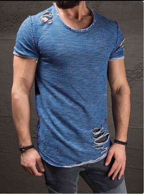 Men/'s Slim Fit O Neck Short Sleeve Muscle Tee T-shirt Casual Tops Summer Blouse