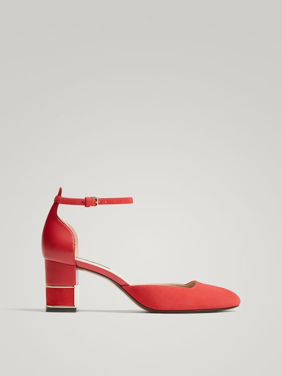 Zapato Salón Pulsera Piel Rojo De Mujer Zapatos Ver Todo Desde Talla 35 De Massimo Dutti De Primavera Verano 2018 Por Leather High Heels Heels Court Shoes