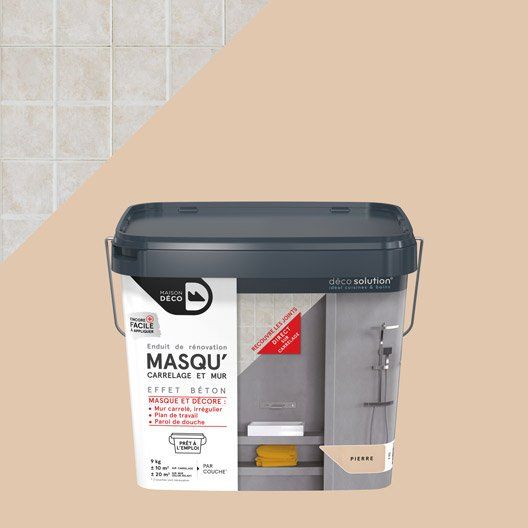 enduit masqu carrelage et mur maison deco pierre 9 kg carrelage carrelage plan de travail repeindre carrelage