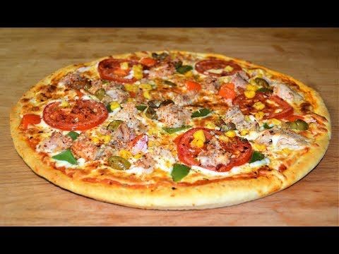 بيتزا بالتونة والخضار مع اطيب صوص وعجينة للبيتزا Tuna Pizza الشيف احمد Youtube Food Videos Vegetable Pizza Food