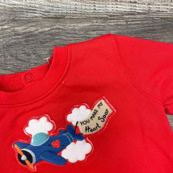 YOU MAKE MY HEART SOAR Brand = Joe Fresh Size = 6-12 M Color(s) = Red Gender = B Condition = GUC Season = Valentines Recomm = Recomm Item Number: 10317-27 Item ID: 256981 Category: LAYER