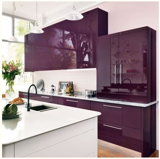 Purple Kitchen Cabinets