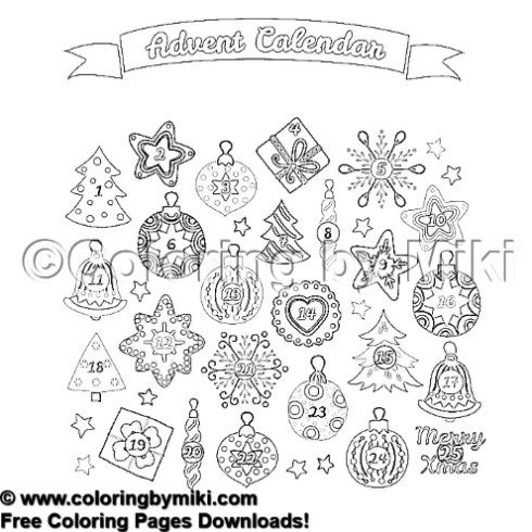 Holiday Advent Calendar Coloring Page 1431 クリスマス 塗り絵 ぬり絵 塗り絵 Holiday Advent Calendar Coloring Page 1431 クリスマス 塗り絵 ぬり絵 塗り絵