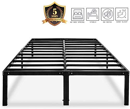Queen Size Platform Bed Frame No Box Spring Needed Use W Mattress 4 Colors New Contemporary Black Bedroom Decor Queen Size Platform Bed Queen Platform Bed