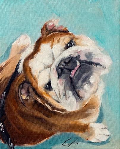 Daily Paintworks - "PAINT MY DOG - Huck" by Clair Hartmann