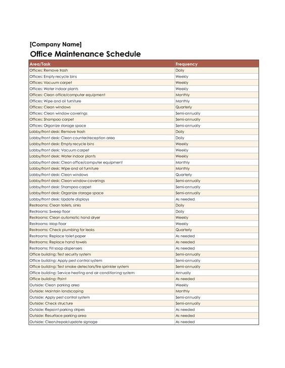 Equipment Maintenance Schedule Template Excel wwwamazon - maintenance checklist template Equipment Maintenance Schedule Template Excel wwwamazon - maintenance checklist template