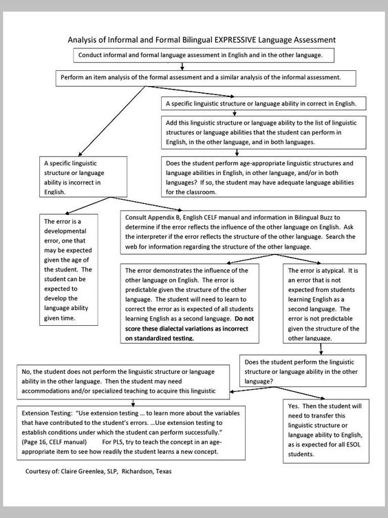 Expressive Language Assessment Flowchart u2013 Bilingual (Analysis of - formal assessment Expressive Language Assessment Flowchart u2013 Bilingual (Analysis of - formal assessment