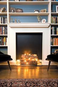 Decorating a Non-Working Fireplace | Christmas lights Living room ideas and Room ideas