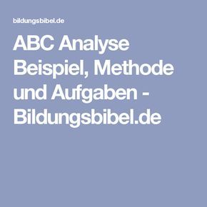 Abc Analyse Beispiel Abc Methode Anleitung Ubungen Abc Weiterbildung Zeitmanagement