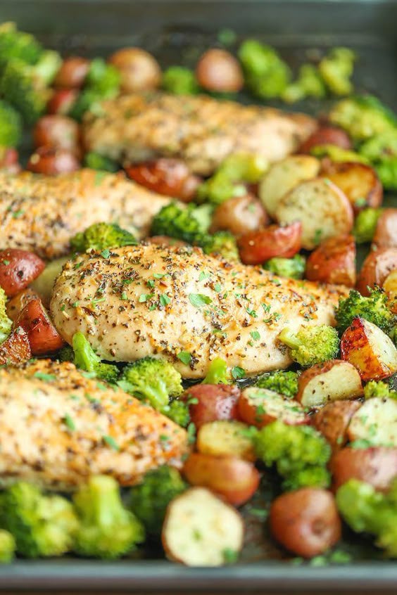 One Pan Honey Garlic Chicken And Veggies