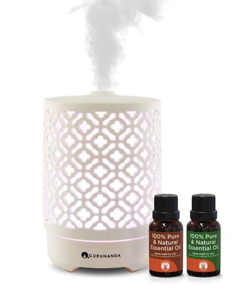 Taj Diffuser 2 Oils Ultrasonic Essential Oil Diffuser Gurunanda Essential Oils For Babies Essential Oils Essential Oil Diffuser