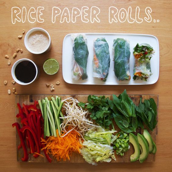 nguyên liệu làm phở cuốn chay