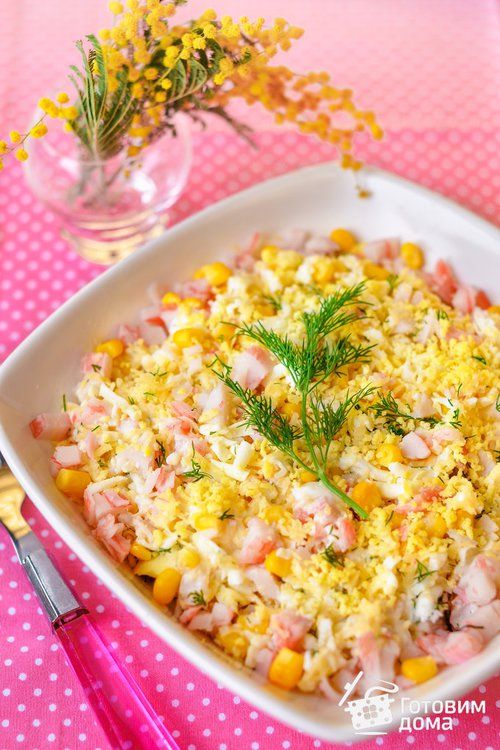салат из крабовых палочек с кукурузой рецепт онлайн салат из крабовых палочек с кукурузой рецепт