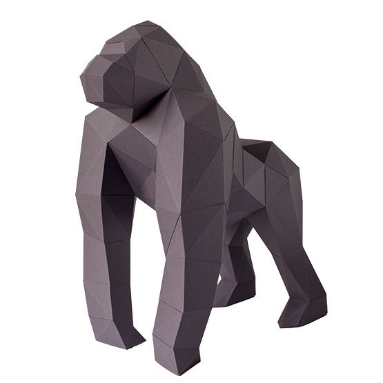 Gorilla Papiertier Papier Tiere Papierskulptur 3d Origami Pferd