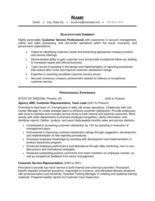 resume job summary examples