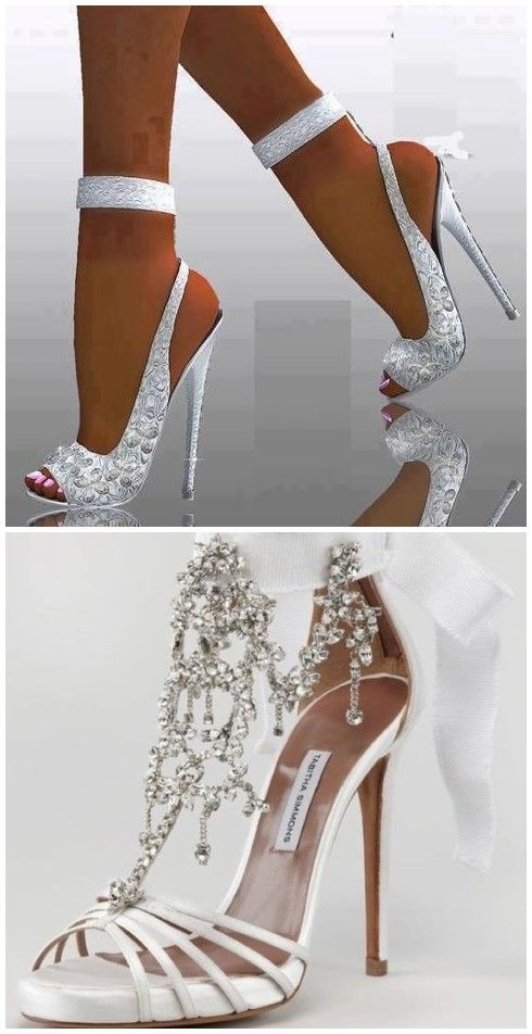 Glitzy heels / Aminah Abdul Jillil | Accessories & SHOES | Pinterest | Wedding shoes Crystals and Weddings